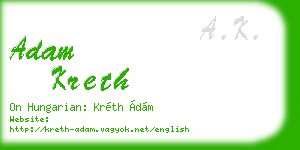 adam kreth business card